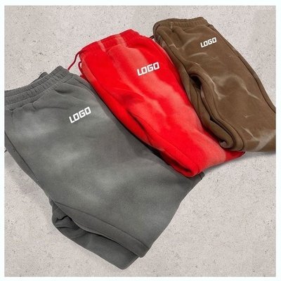 Vintage Sun Faded Washed Flare Sweatpants Men'S Anti-Pilling Cotton/Fleece Track Pants - Image 2