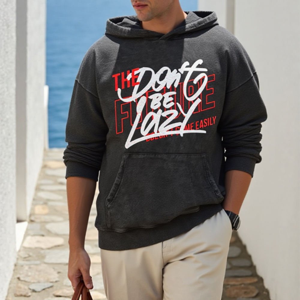 Wholesale 100% Cotton Custom Heavyweight Loose Fit Autumn Sweatshirt Printing DTG Pullover Hoodies for Unisex - Image 6