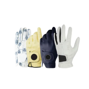 Wholesale Custom Logo White Sheepskin Golf Gloves for Men – Adjustable Hook & Loop Strap, Outdoor Use, Premium Personalized Golf Gloves